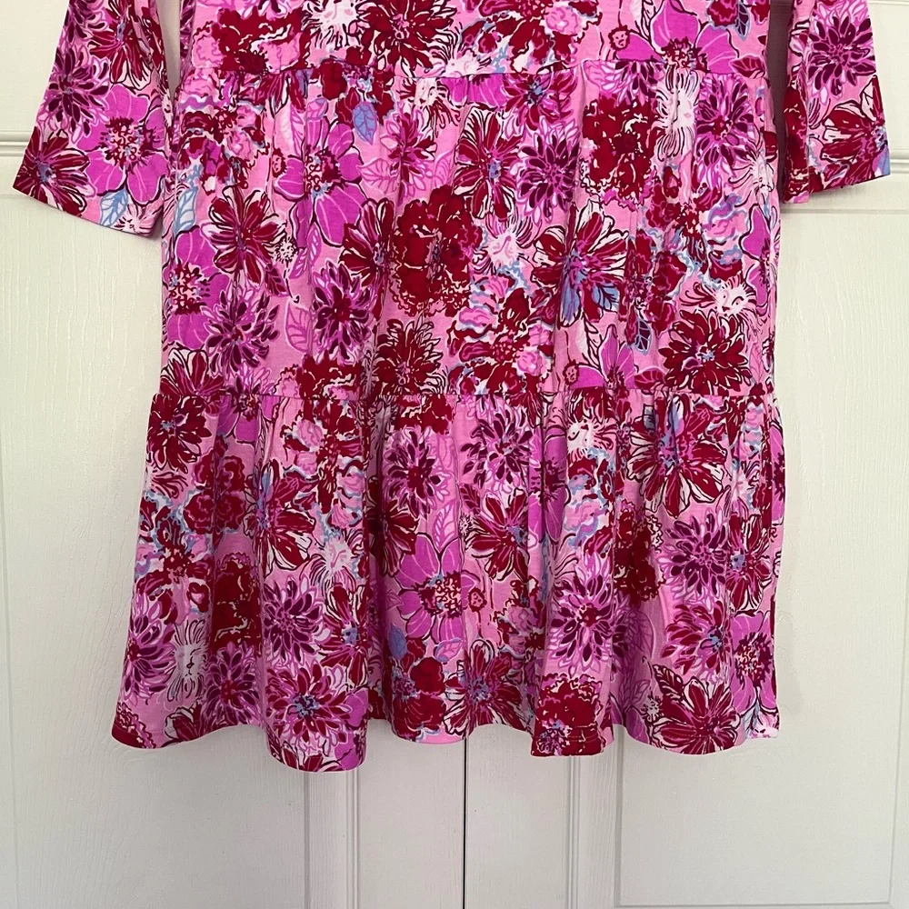 {Lilly Pulitzer} Mini Geanna Cotton Dress in Lilac Thistle In The Wild Flowers